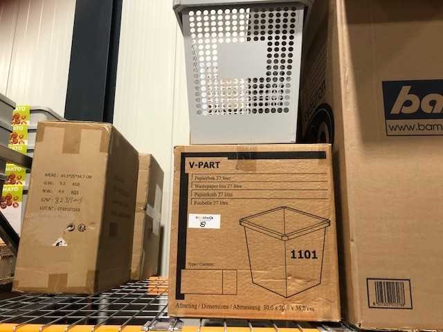 V-part - 1101 - afvalemmers & prullenbakken metaal 6x - afbeelding 2 van  3