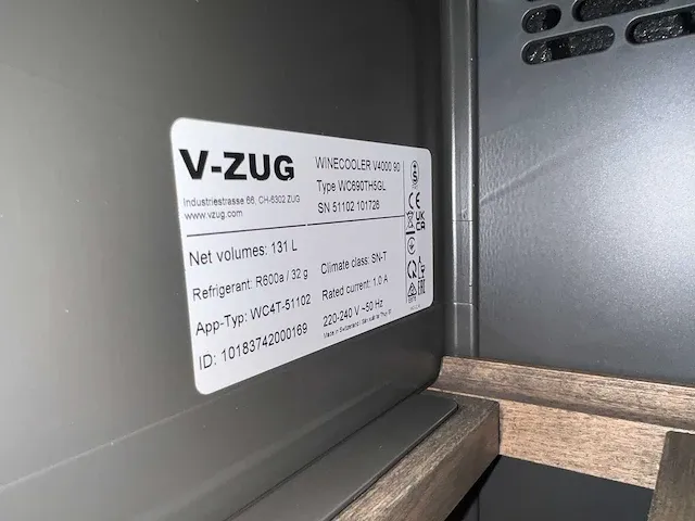V-zug - wc6t-51095 - wijnklimaatkast (c) - afbeelding 5 van  5