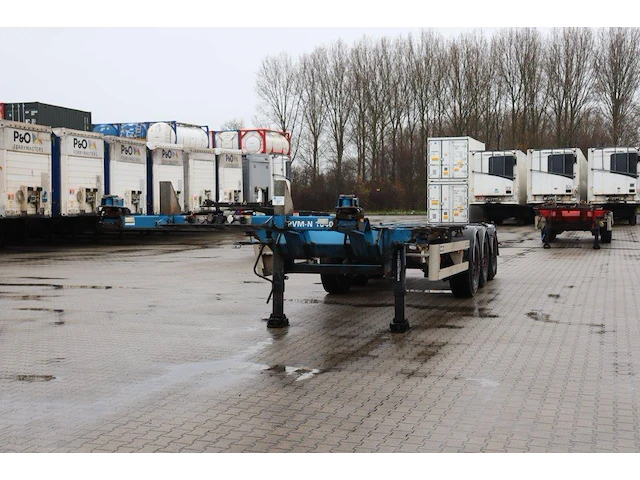 Vaan hool 40ft high cube chassis discbrakes liftaxle - afbeelding 1 van  1