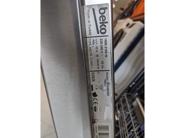 Vaatwasser, beko, dfn38530x, grijs / chroom - afbeelding 7 van  7
