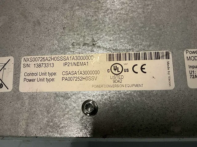 Vacon nxs00725 frequentieregelaar - afbeelding 4 van  5