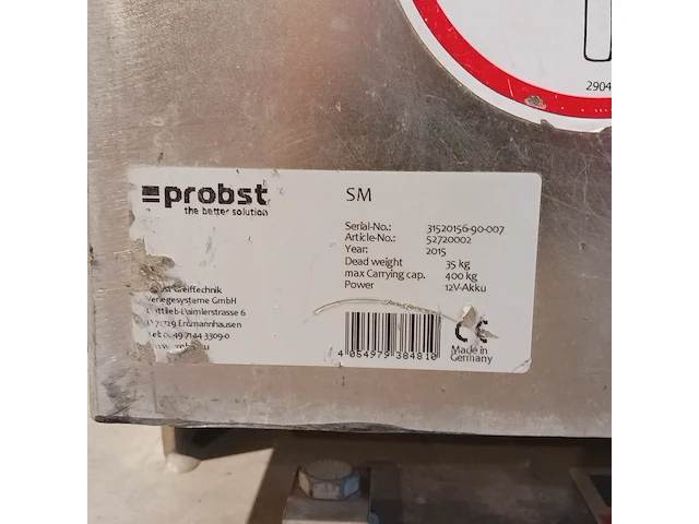 Vacuüm steenmagneet en zuignap 400kg 12v probst, sm400 sm-sps400, bouwjaar 2015 - afbeelding 8 van  12