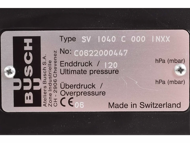Vacuümpomp - busch - sv 1040 c 000 1nxx - afbeelding 9 van  9