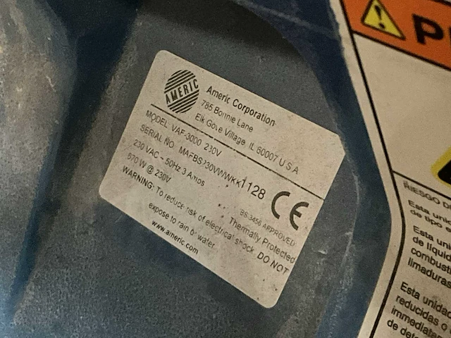 Vaf-3000 ventilator - afbeelding 3 van  3