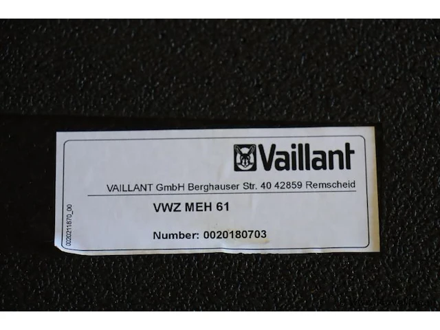 Vaillant vwz meh 61 elektrische naverwarmer - afbeelding 4 van  5