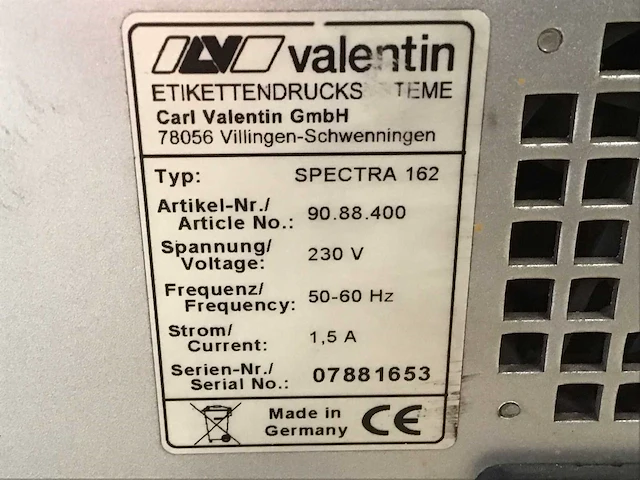 Valentin spectra 162 labelprinters (3x) - afbeelding 4 van  12