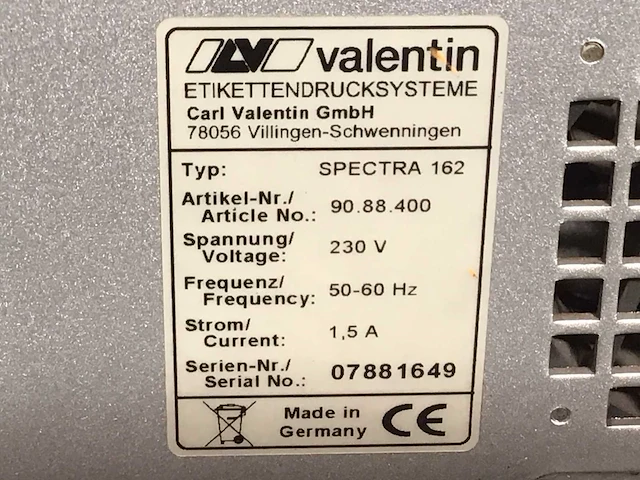 Valentin spectra 162 labelprinters (3x) - afbeelding 8 van  12