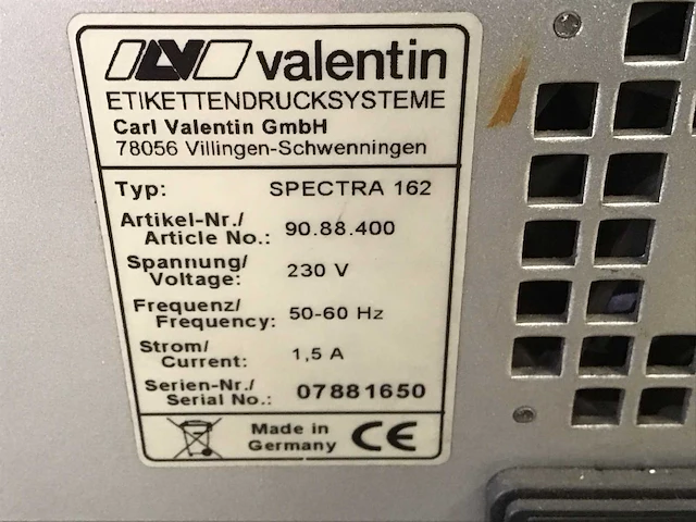 Valentin spectra 162 labelprinters (3x) - afbeelding 12 van  12