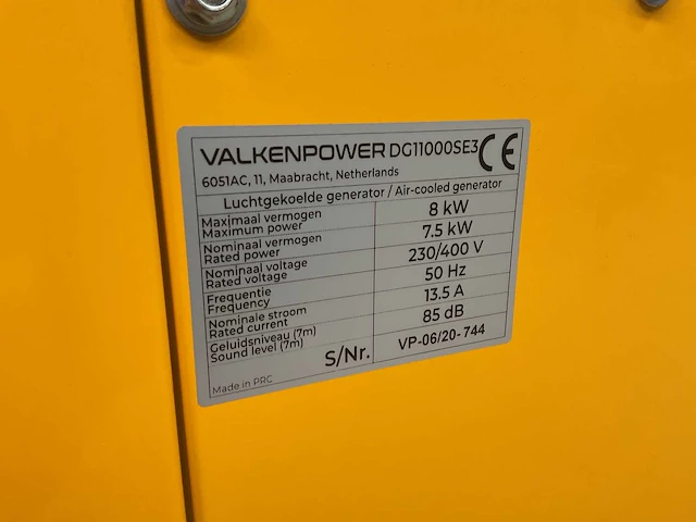 Valkenpower dg11000se3 stroomgenerator - afbeelding 8 van  8