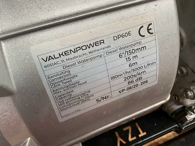Valkenpower dp60e diesel waterpomp - afbeelding 5 van  6