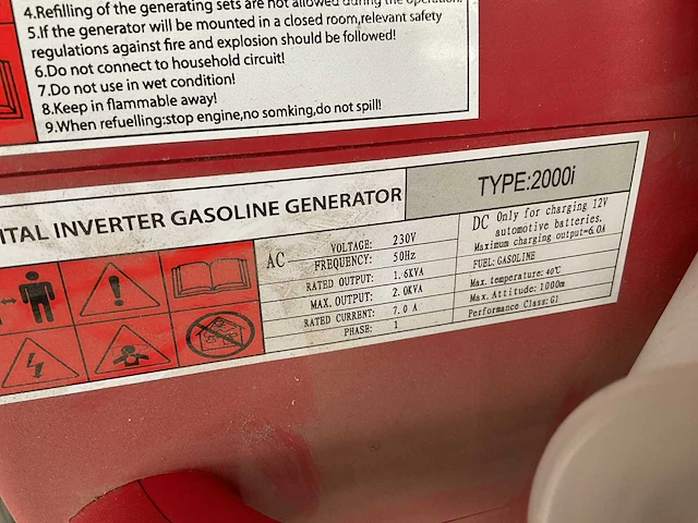 Valkenpower em2000i stroomgenerator - afbeelding 8 van  8