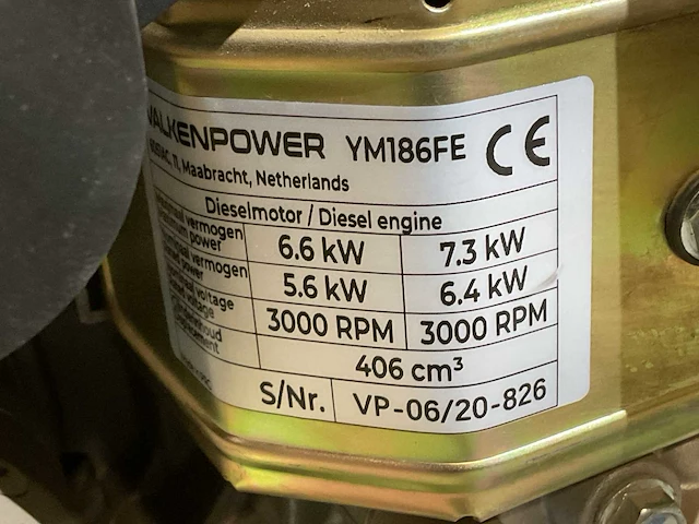 Valkenpower ym186fe dieselmotor - afbeelding 6 van  6