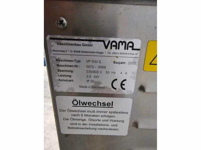 Vama - vp530s - vacuümeermachine - afbeelding 6 van  6