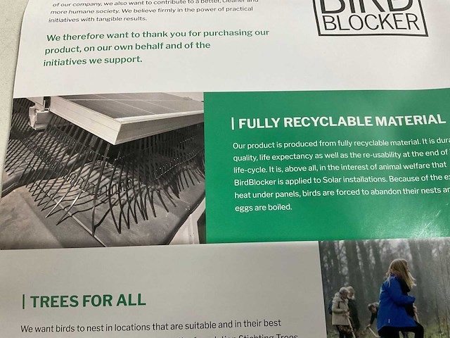 Van der valk - doos birdblocker inhoud 60 x strip lengte 500 mm - afbeelding 3 van  4