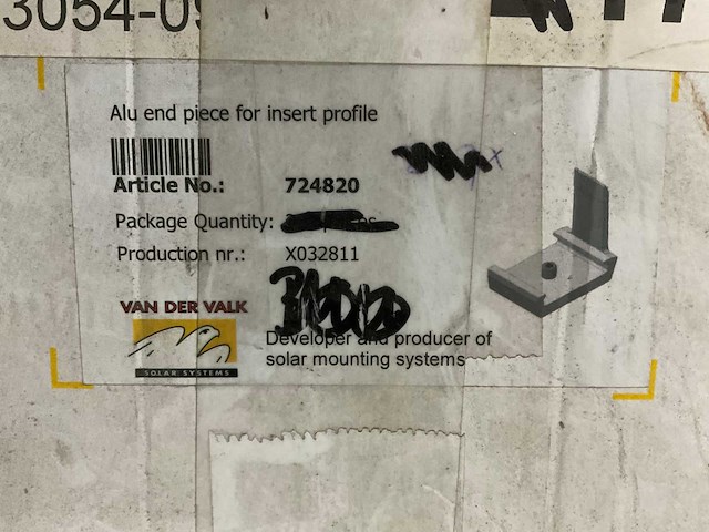 Van der valk - partij aluminium eindstop voor inlegsysteem circa 300 stuks - afbeelding 3 van  3
