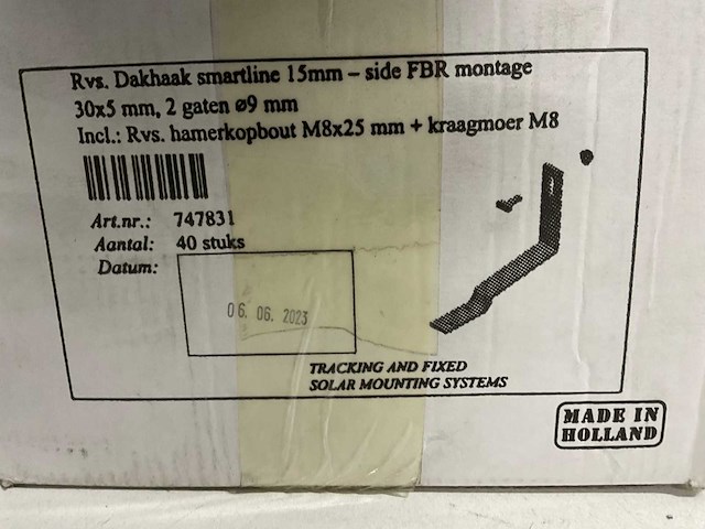 Van der valk - rvs dakhaak smartline 15mm (40x) - afbeelding 3 van  3