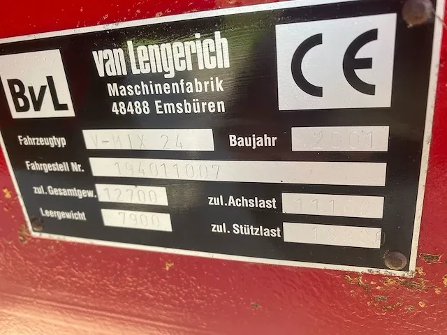 Van lengerich - v-mix 24m3 - voermengwagen - afbeelding 2 van  20