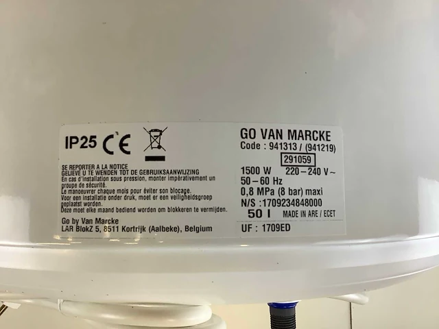 Van marcke go elektrische boiler - afbeelding 6 van  6