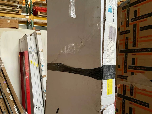 Van rijn nisdeur 2 delig mat zwarte profielen 120x200 cm antikalk - afbeelding 3 van  3