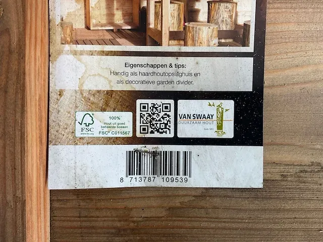 Van swaay - epe - tuinkast/ haardhoutkast (2x) - afbeelding 6 van  7