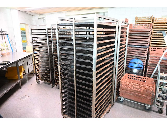Van ‘t wout 20-delige rvs bakkerij oven platenwagen (2x) - afbeelding 1 van  3