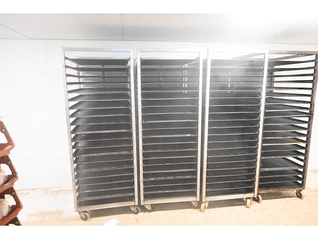 Van ‘t wout 20-delige rvs bakkerij oven platenwagen (6x) - afbeelding 3 van  5