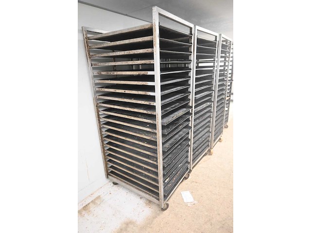 Van ‘t wout 20-delige rvs bakkerij oven platenwagen (6x) - afbeelding 4 van  5