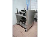 Van ‘t wout mobiele rvs werkbank met rvs inklapbaar werkblad - afbeelding 3 van  4