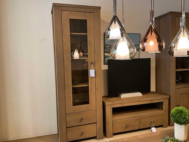 Vancouver eiken vitrinekast - afbeelding 1 van  7