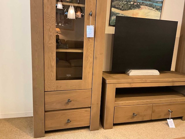 Vancouver eiken vitrinekast - afbeelding 2 van  7