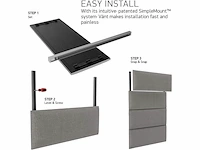 Vänt panels 4 upholstered headboard / hoofdeinden 76cm x 29cm velvet black - afbeelding 1 van  4