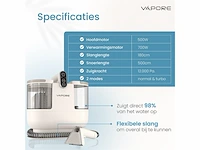 Vapore tapijtreiniger draagbare vlekkenreiniger met zuigkracht 1200w wit - afbeelding 2 van  6
