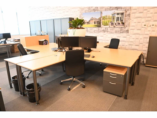 Vario l-bureau (in hoogte verstelbaar) (4x) - afbeelding 4 van  4