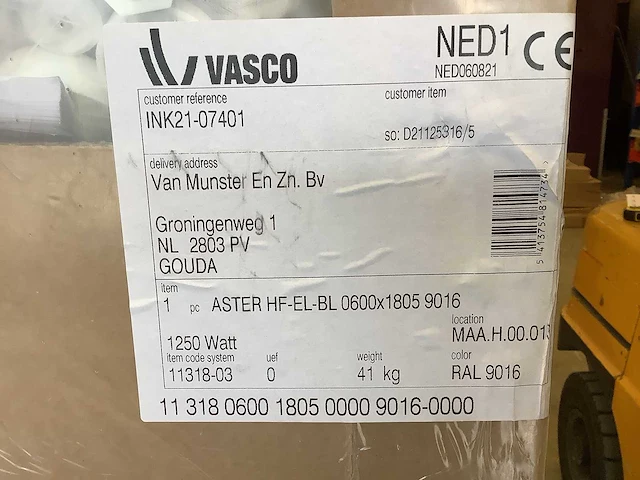 Vasco - aster hf-el-bl - elektrische radiator 180,5x60 cm met blower - afbeelding 3 van  4