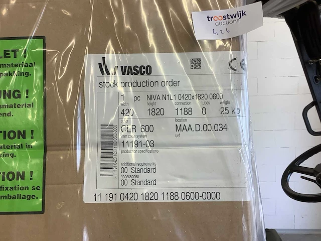 Vasco - niva n1l1 - elektrische radiator 182x42 cm. - afbeelding 3 van  4