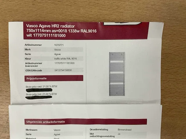 Vasco agave designradiator - afbeelding 7 van  7