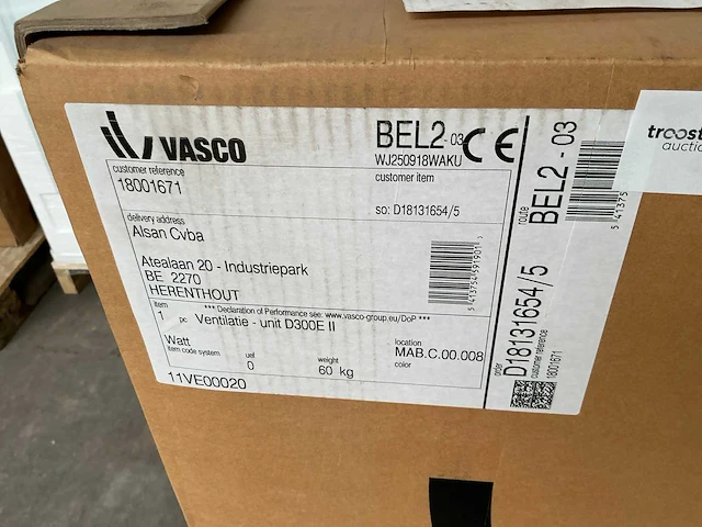 Vasco d300e ii ventilatieunit - afbeelding 3 van  3
