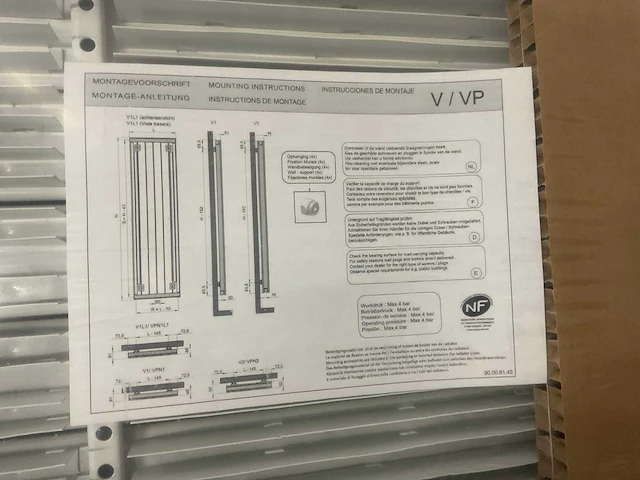 Vasco viola v1l1-zb designradiator 1255w - afbeelding 5 van  5
