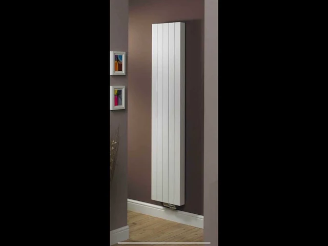 Vasco zaros designradiator 37x160 cm met handdoekbeugel en thermostaatknop - afbeelding 1 van  3