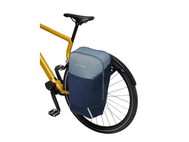 Vaude cycle 20 ii fietstas rugzak heron 70% recycled materiaal blauw - afbeelding 1 van  4