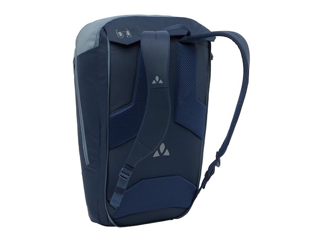 Vaude cycle 20 ii fietstas rugzak heron 70% recycled materiaal blauw - afbeelding 4 van  4