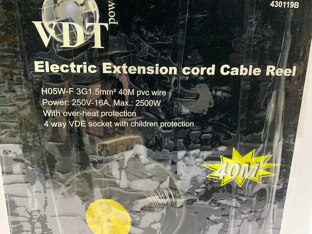 Vdt - 40 meter - kabelhaspel 40 meter (2x) - afbeelding 6 van  7
