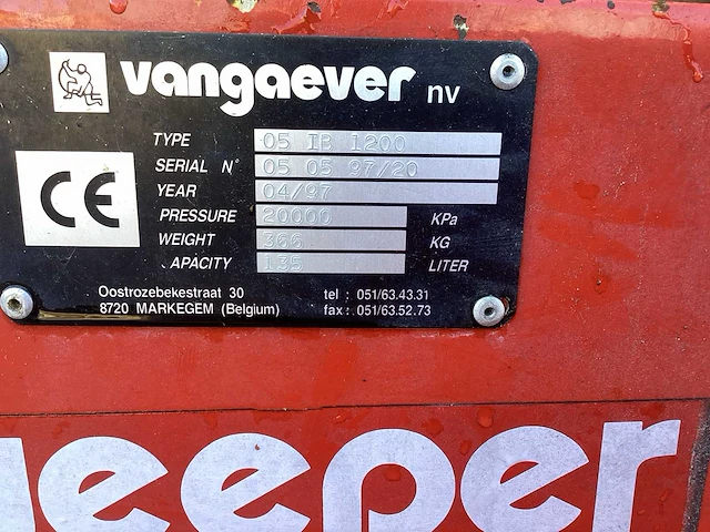 Veegmachine 05 ib 1200 sweeper lombardini - afbeelding 9 van  9