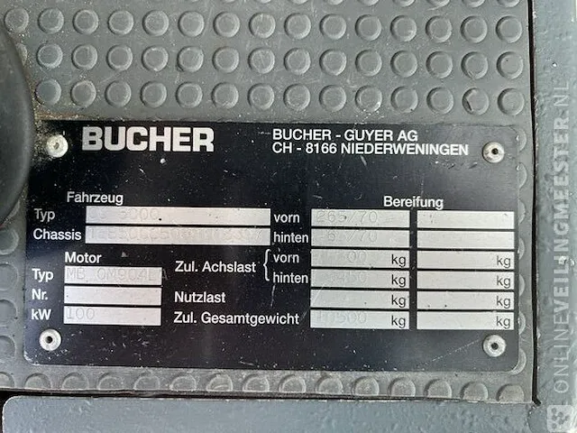Veegmachine bucher, cc 5000 - afbeelding 10 van  10