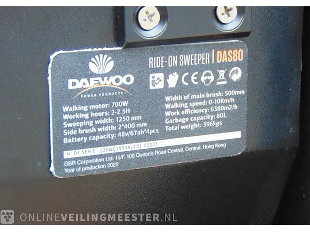 Veegmachine daewoo, bouwjaar 2023 - afbeelding 3 van  6