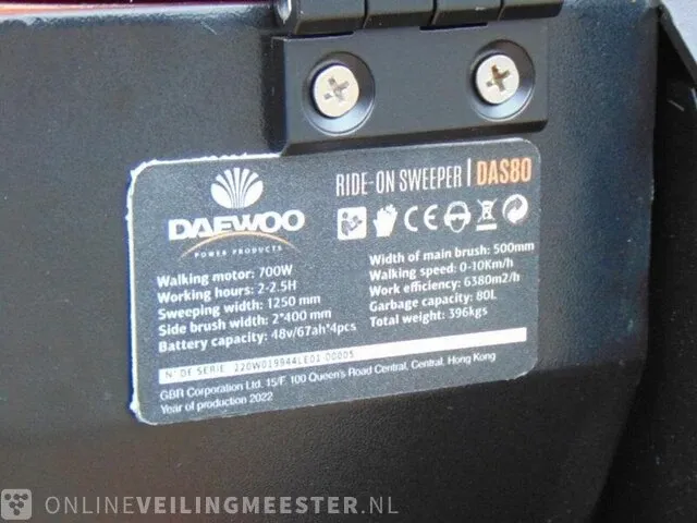 Veegmachine daewoo, das80, bouwjaar 2023 - afbeelding 6 van  17