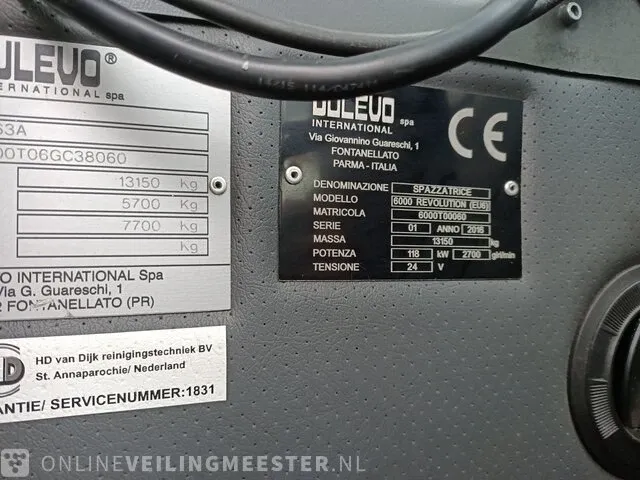 Veegmachine dulevo, 6000 revolution, bouwjaar 2016 - afbeelding 29 van  44