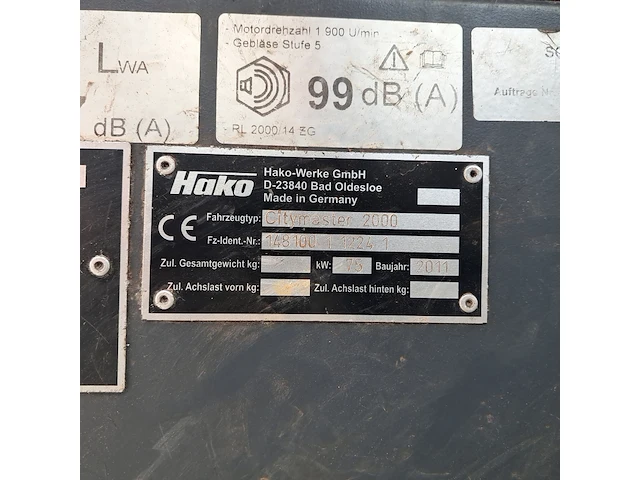 Veegmachine, hako, citymaster 2000, 2011 - afbeelding 35 van  40