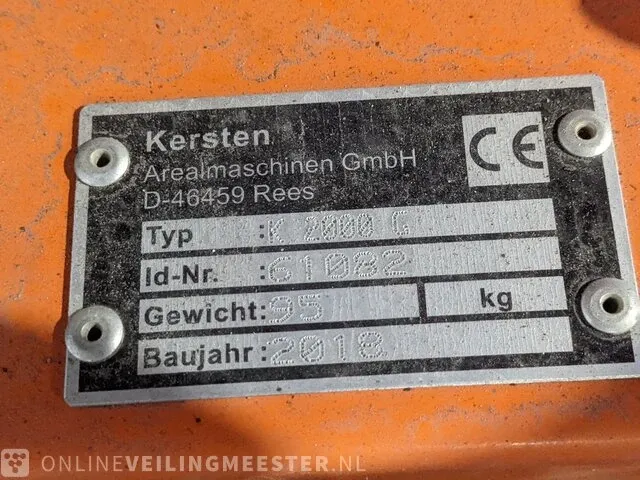 Veegmachine kersten, k2000g, bouwjaar 2018 - afbeelding 8 van  20