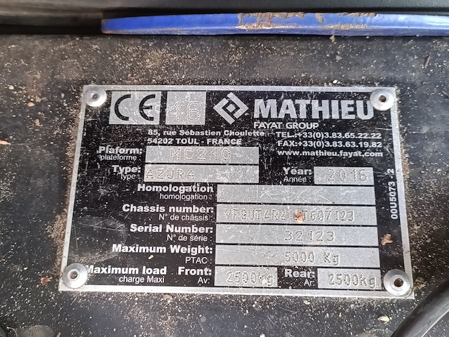 Veegmachine, mathieu, azura mc210, 2016 - afbeelding 4 van  29